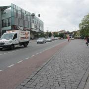 Advisory cycle lane in Erlangen