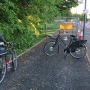 A34 cycle track under construction