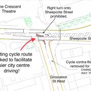 Proposed changes to Grosvenor St West cycle contra-flow
