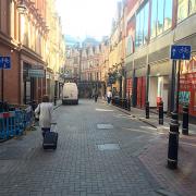 Contra flow cycle signs on Cannon Street