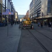 Looking down Corporation Street to New Street