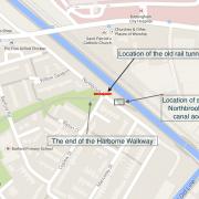 Northbrook St rail tunnel map