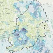An AI generated map that indicates openness to cycling as transport in Birmingham