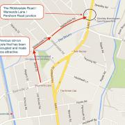 The location of the rat-run along Ribblesdale Road that has been blocked.