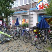 Shopping by bike in Germany