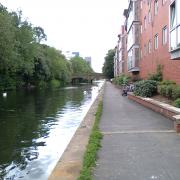 The riverside path in Leicester
