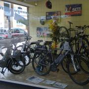 E-Bikes in a local bike shop