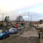 Traffic jam on Harborne Lane near the New Sainsbury's at Selly Oak