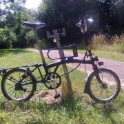 A five-speed Brompton back in action after the rear triangle failed