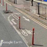 Pop-up cycle lane at Dale Road
