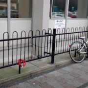 Unofficial cycle parking at the QE women's hospital