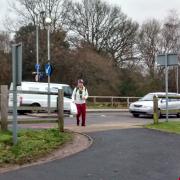 Dismount to continue cycling at the QE