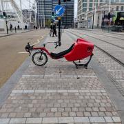 Red Baron Lands on Traffic Island