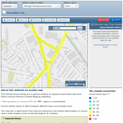 Selly Oak Triangle roadside NO2 levels 2012