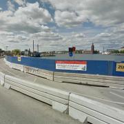 Temporary cycle path in Sweden