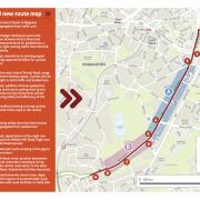 Bristol Road route annotated map