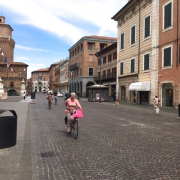 Restricted traffic street in Bologna
