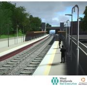 A CGI image of the proposed Kings Heath railway station.