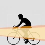 Even a mal-adjusted trapezoidal beam front lamp is less anti-social than a conical beam lamp