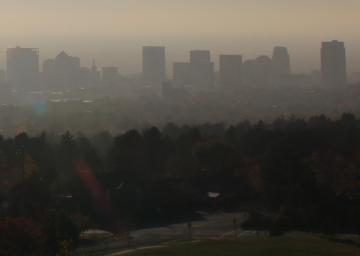 Air pollution seen over Birmingham