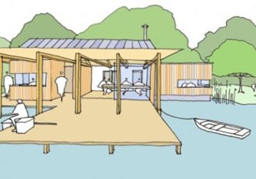 Proposal for a pavilion on the Clay Pits pool Proposal for a pavilion on the Clay Pits pool
