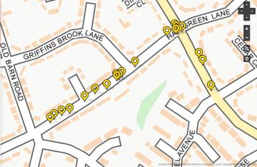 Potholes on Hay Green Lane