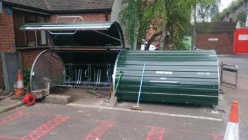 Bike hanger at Birmingham Friends of the Earth