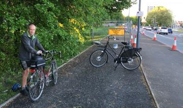 A34 cycle track under construction