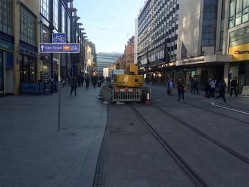 Looking down Corporation Street to New Street