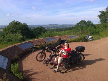 Natalya at the top of clent hill